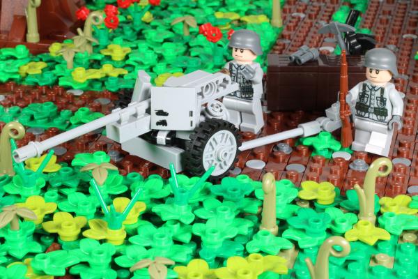 Deutsche PaK 38 Stellung